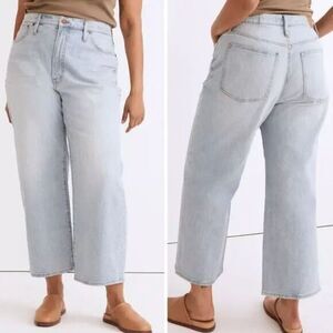 NEW Madewell The Perfect Vintage Wide-Leg Crop Jean in Edmunds Wash,‎ 30